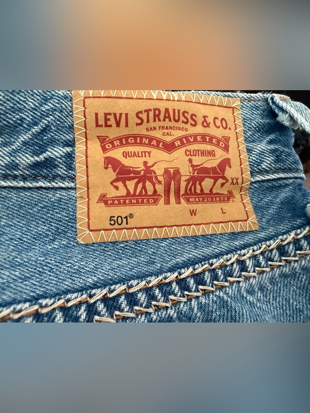 Levi's Womens 501 Original Shorts Denim Shorts - Size 34 - Picture 5 of 12